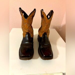 Durango Rebel saddle up brown tan western cowboy leather boots size 11